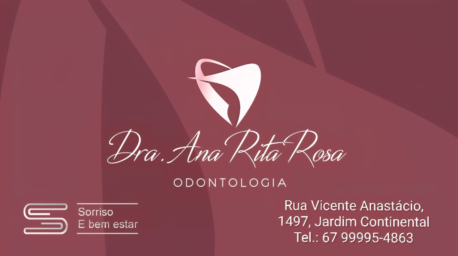 A Dra Ana Rita Rosa é Cirurgiã-Dentista e atende na Clínica Sorriso e Bem Estar, próximo a prefeitura.  De segunda a sexta-feira das 8 às 11:30 e das 13:30 às 18 horas.  A Dra Ana Rita é especialista em várias áreas da odontologia,agende sua consulta para uma avaliação.